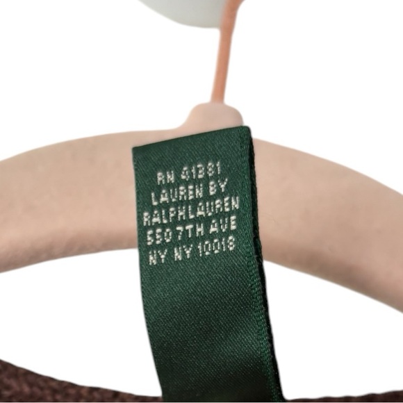 Lauren Ralph Lauren Crossover Brown Button Waist Cardigan Sweater Petite - Picture 4 of 6